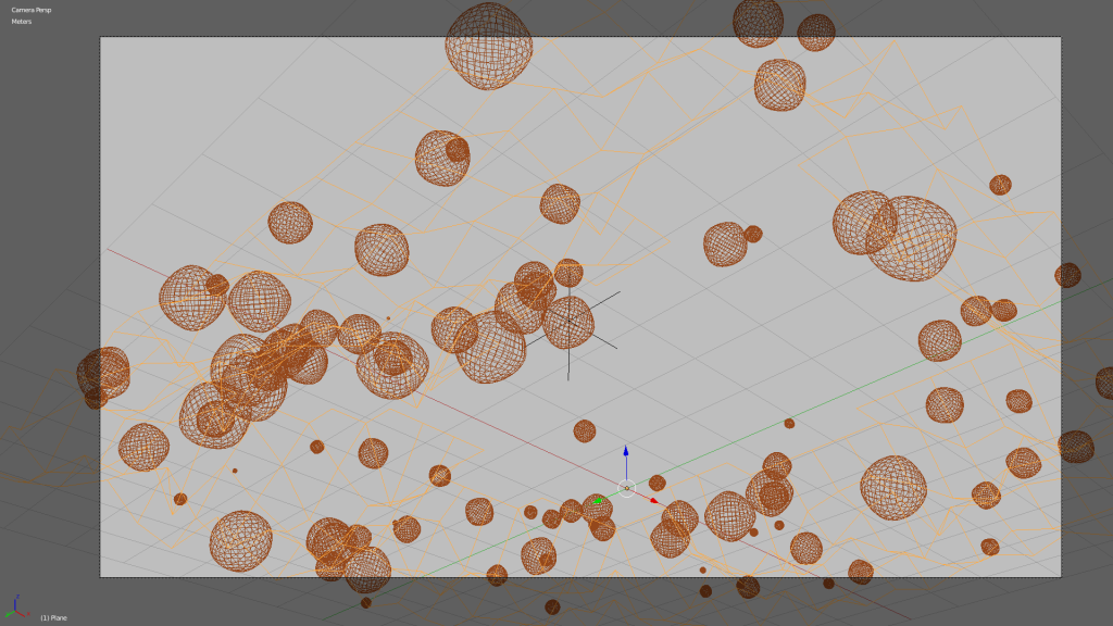 sistema particellare wireframe