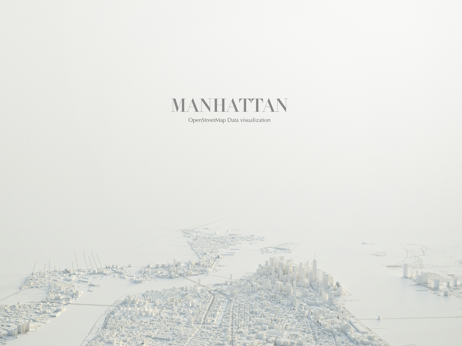 Veduta del modello 3d di Manhattan